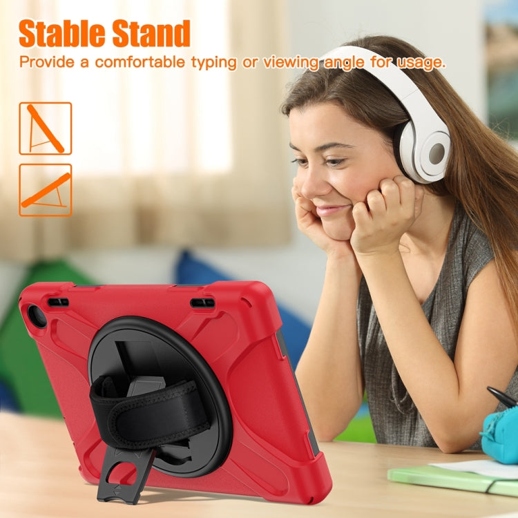 For Amazon Fire HD 8 2022 Hard PC Soft Silicone Full Body Protective Tablet Case(Red)