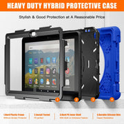 For Amazon Fire HD 8 2022 Hard PC Soft Silicone Full Body Protective Tablet Case(Blue)