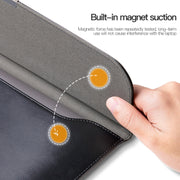 For 13.3 / 13.6 / 14 inch Laptop Ultra-thin Leather Laptop Sleeve(Brown)