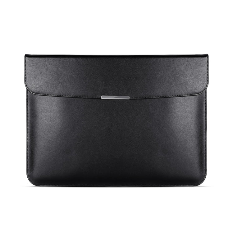 For 15 / 15.4 / 16 inch Laptop Ultra-thin Leather Laptop Sleeve(Black)