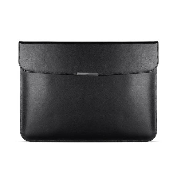For 15 / 15.4 / 16 inch Laptop Ultra-thin Leather Laptop Sleeve(Black)