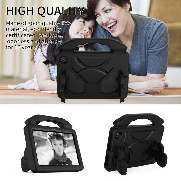 For Amazon Kindle Fire 7 2022 Children EVA Shockproof Tablet Case with Thumb Bracket(Black)