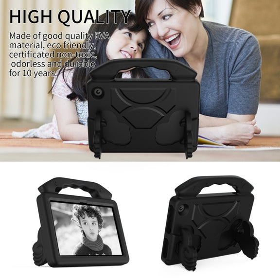 For Amazon Kindle Fire 7 2022 Children EVA Shockproof Tablet Case with Thumb Bracket(Black)
