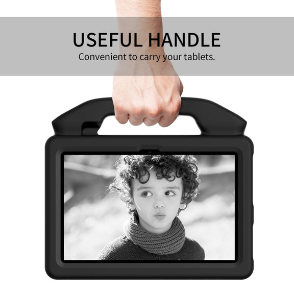 For Amazon Kindle Fire 7 2022 Children EVA Shockproof Tablet Case with Thumb Bracket(Black)