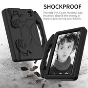 For Amazon Kindle Fire 7 2022 Children EVA Shockproof Tablet Case with Thumb Bracket(Black)