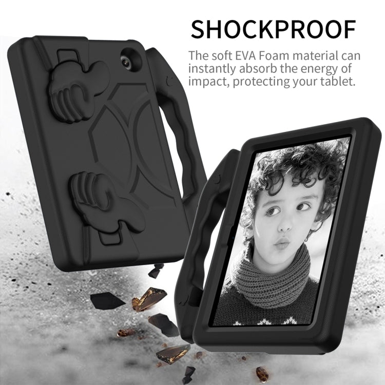 For Amazon Kindle Fire 7 2022 Children EVA Shockproof Tablet Case with Thumb Bracket(Black)