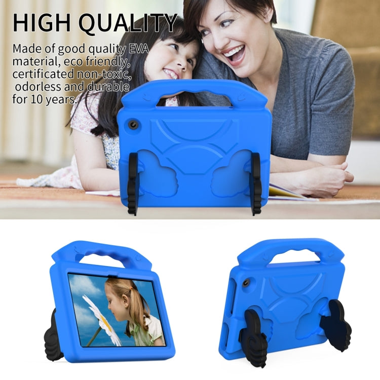 For Amazon Kindle Fire 7 2022 Children EVA Shockproof Tablet Case with Thumb Bracket(Blue)