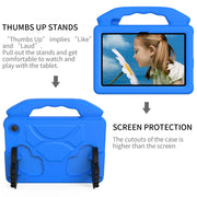 For Amazon Kindle Fire 7 2022 Children EVA Shockproof Tablet Case with Thumb Bracket(Blue)