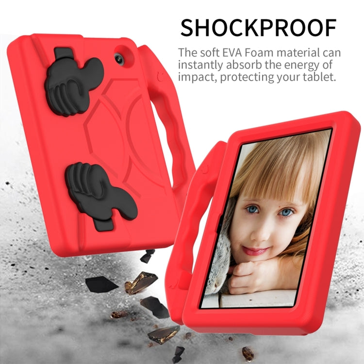 For Amazon Kindle Fire 7 2022 Children EVA Shockproof Tablet Case with Thumb Bracket(Red)