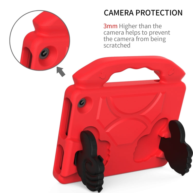 For Amazon Kindle Fire 7 2022 Children EVA Shockproof Tablet Case with Thumb Bracket(Red)