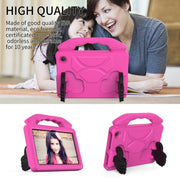 For Amazon Kindle Fire 7 2022 Children EVA Shockproof Tablet Case with Thumb Bracket(Rose Red)