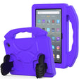 For Amazon Kindle Fire 7 2022 Children EVA Shockproof Tablet Case with Thumb Bracket(Purple) - free shipping - PMC TechLife - Order now!