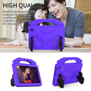 For Amazon Kindle Fire 7 2022 Children EVA Shockproof Tablet Case with Thumb Bracket(Purple)