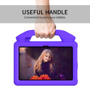 For Amazon Kindle Fire 7 2022 Children EVA Shockproof Tablet Case with Thumb Bracket(Purple)