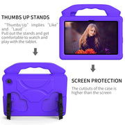 For Amazon Kindle Fire 7 2022 Children EVA Shockproof Tablet Case with Thumb Bracket(Purple)