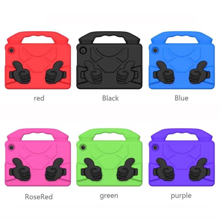 For Amazon Kindle Fire 7 2022 Children EVA Shockproof Tablet Case with Thumb Bracket(Blue)