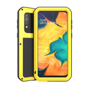 For Galaxy A40s LOVE MEI Metal Shockproof Water-resistant Dustproof Protective Case(Yellow)