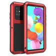 For Galaxy A51 LOVE MEI Metal Shockproof Waterproof Dustproof Protective Case(Red) - Galaxy Phone Cases by LOVE MEI | Online Shopping South Africa | PMC TechLife | Buy Now Pay Later Mobicred