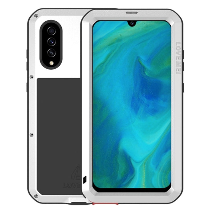 For Galaxy A70s LOVE MEI Metal Shockproof Water-resistant Dustproof Protective Case(Silver)