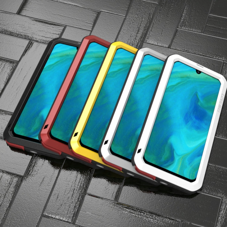 For Galaxy A70s LOVE MEI Metal Shockproof Water-resistant Dustproof Protective Case(Silver)