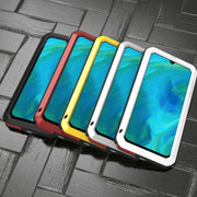 For Galaxy A70s LOVE MEI Metal Shockproof Water-resistant Dustproof Protective Case(Silver)