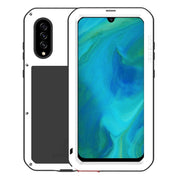 For Galaxy A70s LOVE MEI Metal Shockproof Water-resistant Dustproof Protective Case(White)