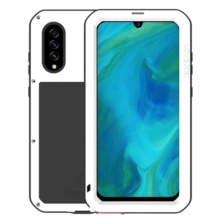 For Galaxy A70s LOVE MEI Metal Shockproof Water-resistant Dustproof Protective Case(White)