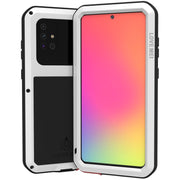 For Galaxy A71 LOVE MEI Metal Shockproof Water-resistant Dustproof Protective Case(White)