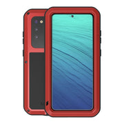For Galaxy S20 LOVE MEI Metal Shockproof Water-resistant Dustproof Protective Case(Red)
