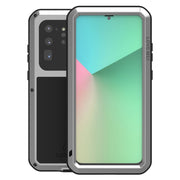 For Galaxy S20 Ultra LOVE MEI Metal Shockproof Water-resistant Dustproof Protective Case(Silver)
