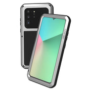For Galaxy S20 Ultra LOVE MEI Metal Shockproof Water-resistant Dustproof Protective Case(Silver)