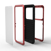 For Galaxy S20 Ultra LOVE MEI Metal Shockproof Water-resistant Dustproof Protective Case(Red)