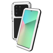 For Galaxy S20 Ultra LOVE MEI Metal Shockproof Water-resistant Dustproof Protective Case(White)
