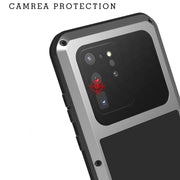 For Galaxy S20 Ultra LOVE MEI Metal Shockproof Water-resistant Dustproof Protective Case(Yellow)