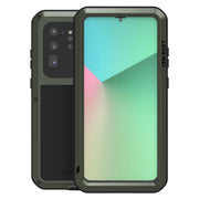 For Galaxy S20 Ultra LOVE MEI Metal Shockproof Water-resistant Dustproof Protective Case(Army Green)