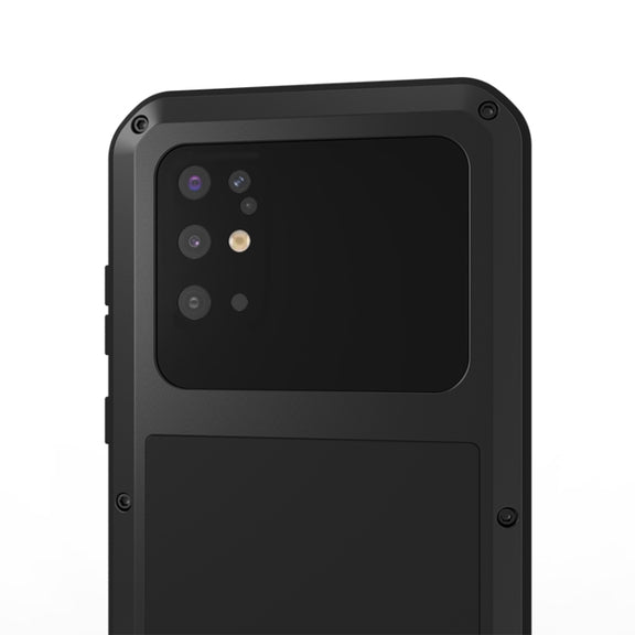 For Galaxy S20 Plus LOVE MEI Metal Shockproof Water-resistant Dustproof Protective Case(Black)