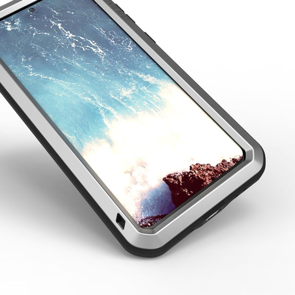 For Galaxy S20 Plus LOVE MEI Metal Shockproof Water-resistant Dustproof Protective Case(Silver)