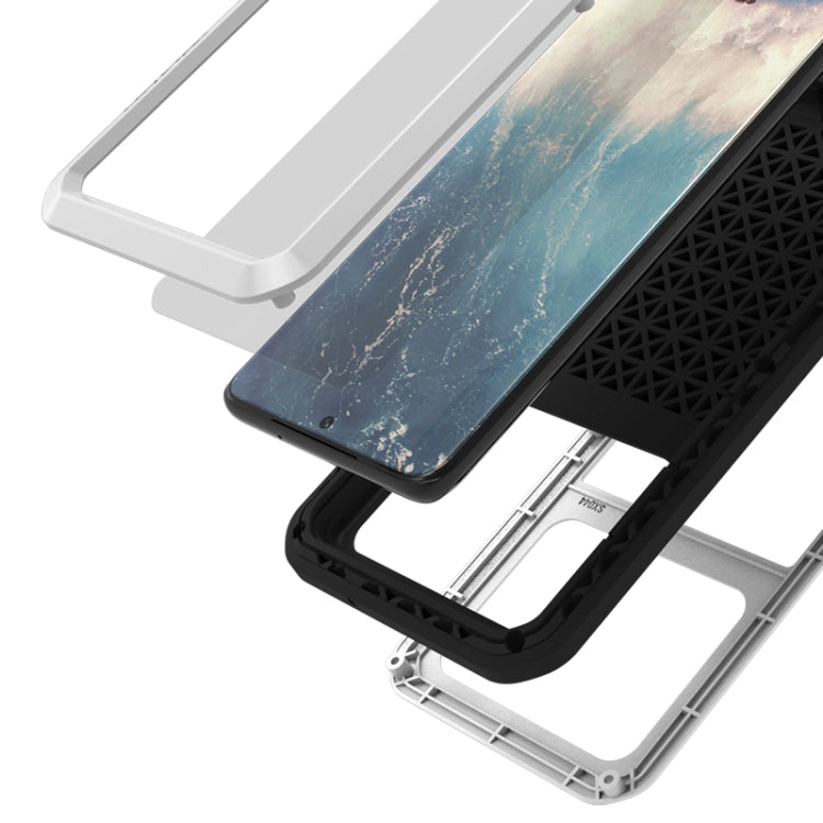 For Galaxy S20 Plus LOVE MEI Metal Shockproof Water-resistant Dustproof Protective Case(White)