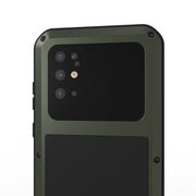 For Galaxy S20 Plus LOVE MEI Metal Shockproof Water-resistant Dustproof Protective Case(Army Green)