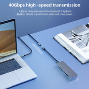 USB4.0 40Gbps Type-C Male to Female Extension Cable, Length:0.3m