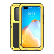 For Huawei P40 Pro LOVE MEI Metal Shockproof Water-resistant Dustproof Protective Case(Yellow)