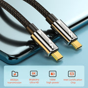100W Type-C to Type-C Compatible Thunderbolt 4 Full-function Data Cable, Length:0.8m