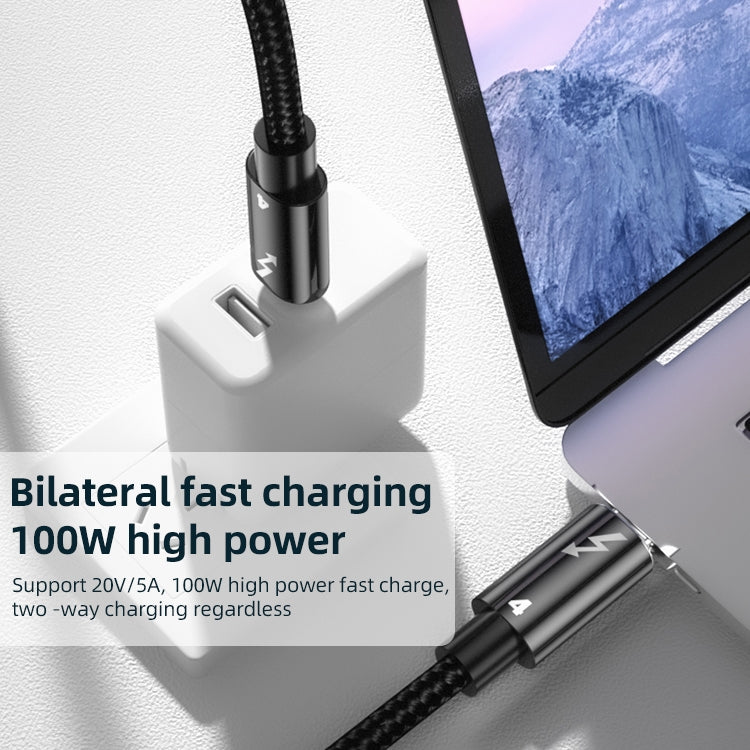 100W Type-C to Type-C Compatible Thunderbolt 4 Full-function Data Cable, Length:1m