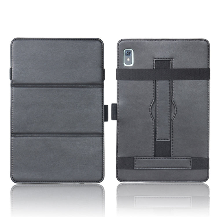 For TCL 10 TabMax 4G Detachable Horizontal Flip Leather Case with Holder & Bandage(Black)