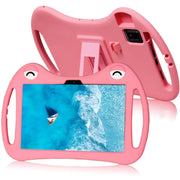For TCL Tab 10s 5G Cartoon Silicone Shockproof Protective Tablet Case with Stand & Pen Slot(Pink)