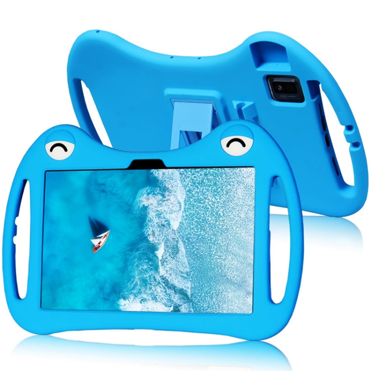 For TCL Tab 10 5G Cartoon Silicone Shockproof Protective Tablet Case with Stand & Pen Slot(Blue)