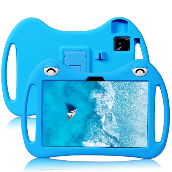 For TCL Tab 10 5G Cartoon Silicone Shockproof Protective Tablet Case with Stand & Pen Slot(Blue)