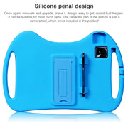 For TCL Tab 10 5G Cartoon Silicone Shockproof Protective Tablet Case with Stand & Pen Slot(Blue)