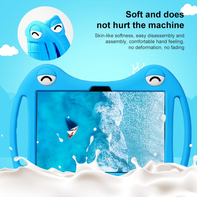 For TCL Tab 10 5G Cartoon Silicone Shockproof Protective Tablet Case with Stand & Pen Slot(Blue)
