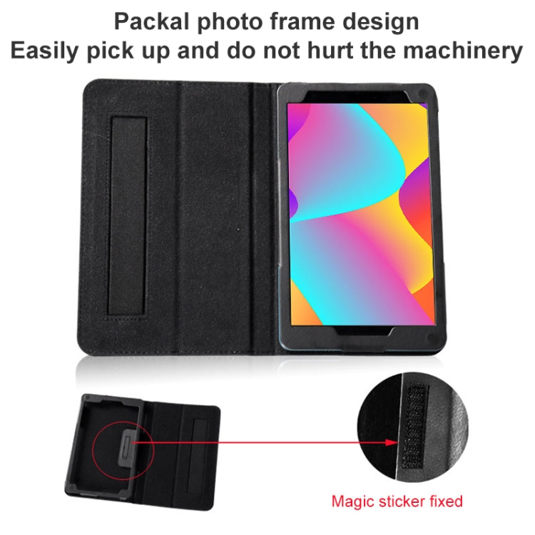 For TCL Tab 8 Litchi Texture Tablet Leather Case with Holder(Black)